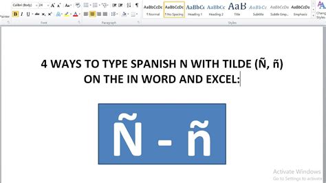 How to type Spanish n with a tilde (ñ) on Keyboard (+ Alt Code).